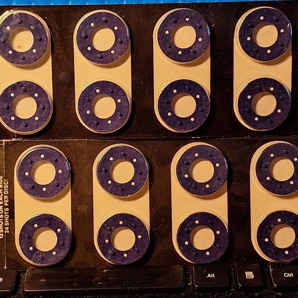 Original Edison for Flip Fire Toy Guns 72 Shot x 16 Disc's Total 384 Shots